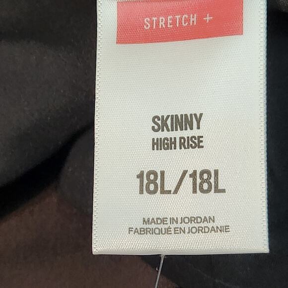 NWT Express Chocolate Brown High Rise Stretch Skinny Dress Slacks Women's 18 T - Picture 10 of 13